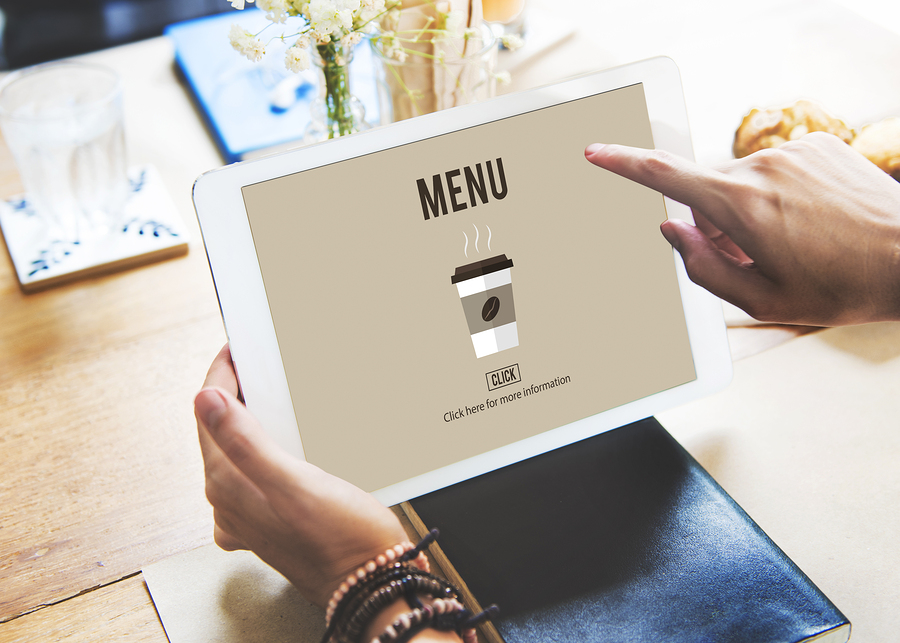Restaurant order-taking touch kiosk template