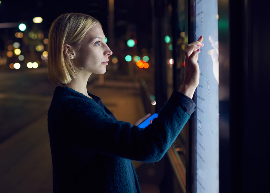 Building directory and wayfinding touch kiosk template