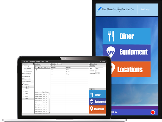 Stack of pre-built mediaTOUCH kiosk templates
